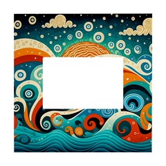 Waves Ocean Sea Abstract Whimsical Abstract Art Pattern Abstract Pattern Nature Water Seascape White Box Photo Frame 4  X 6 