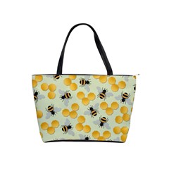 Bees Pattern Honey Bee Bug Honeycomb Honey Beehive Classic Shoulder Handbag