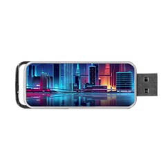 Digital Art Artwork Illustration Vector Buiding City Portable Usb Flash (two Sides) by Maspions