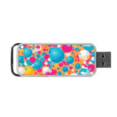 Circles Art Seamless Repeat Bright Colors Colorful Portable Usb Flash (two Sides) by Maspions