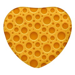 Cheese Texture Food Textures Heart Glass Fridge Magnet (4 Pack) by nateshop