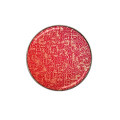 Chinese Hieroglyphs Patterns, Chinese Ornaments, Red Chinese Hat Clip Ball Marker by nateshop