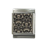 Decorative Ornament Texture, Retro Floral Texture, Vintage Texture, Gray Italian Charm (13mm) Front