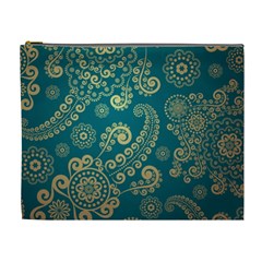 European Pattern, Blue, Desenho, Retro, Style Cosmetic Bag (xl) by nateshop
