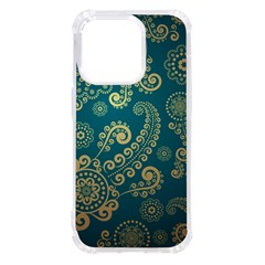 European Pattern, Blue, Desenho, Retro, Style Iphone 14 Pro Tpu Uv Print Case by nateshop