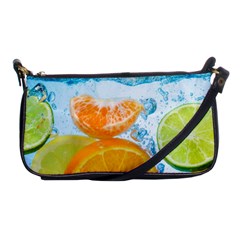 Fruits, Fruit, Lemon, Lime, Mandarin, Water, Orange Shoulder Clutch Bag by nateshop