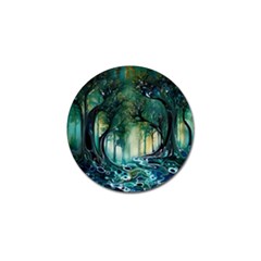 Trees Forest Mystical Forest Background Landscape Nature Golf Ball Marker (10 Pack) by Maspions
