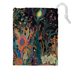Trees Forest Mystical Forest Nature Junk Journal Landscape Drawstring Pouch (4xl)