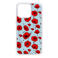 Poppies Flowers Red Seamless Pattern Iphone 13 Pro Tpu Uv Print Case by Maspions