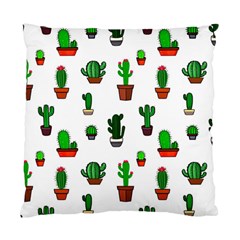 Cactus Plants Background Pattern Seamless Standard Cushion Case (two Sides)