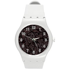 Fusionvibrance Abstract Design Round Plastic Sport Watch (m) by dflcprintsclothing