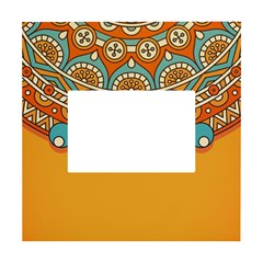 Mandala Orange White Box Photo Frame 4  X 6 