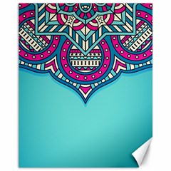 Mandala Blue Canvas 11  X 14  by goljakoff