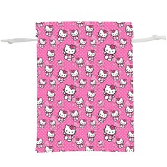 Hello Kitty Pattern, Hello Kitty, Child Lightweight Drawstring Pouch (xl) by nateshop