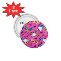 Hello Kitty, Cute, Pattern 1 75  Buttons (10 Pack) by nateshop