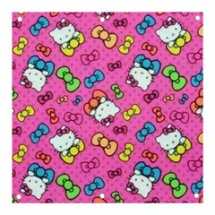 Hello Kitty, Cute, Pattern Banner And Sign 3  X 3  by nateshop