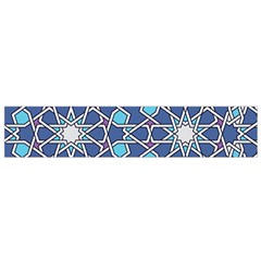 Islamic Ornament Texture, Texture With Stars, Blue Ornament Texture Small Premium Plush Fleece Scarf by nateshop