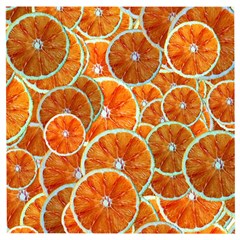 Oranges Patterns Tropical Fruits, Citrus Fruits Wooden Puzzle Square by nateshop