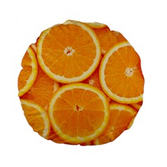 Oranges Textures, Close-up, Tropical Fruits, Citrus Fruits, Fruits Standard 15  Premium Flano Round Cushions by nateshop