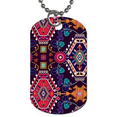 Pattern, Ornament, Motif, Colorful Dog Tag (two Sides) by nateshop