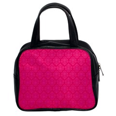 Pink Pattern, Abstract, Background, Bright, Desenho Classic Handbag (two Sides) by nateshop