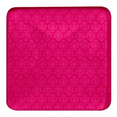 Pink Pattern, Abstract, Background, Bright, Desenho Square Glass Fridge Magnet (4 Pack)