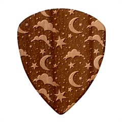 Night Moon Seamless Background Stars Sky Clouds Texture Pattern Wood Guitar Pick (set Of 10)