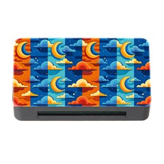 Clouds Stars Sky Moon Day And Night Background Wallpaper Memory Card Reader With Cf by Maspions