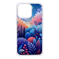 Nature Night Bushes Flowers Leaves Clouds Landscape Berries Story Fantasy Wallpaper Background Sampl Iphone 13 Pro Tpu Uv Print Case by Maspions