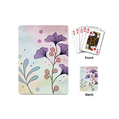 Flower Paint Flora Nature Plant Playing Cards Single Design (mini)
