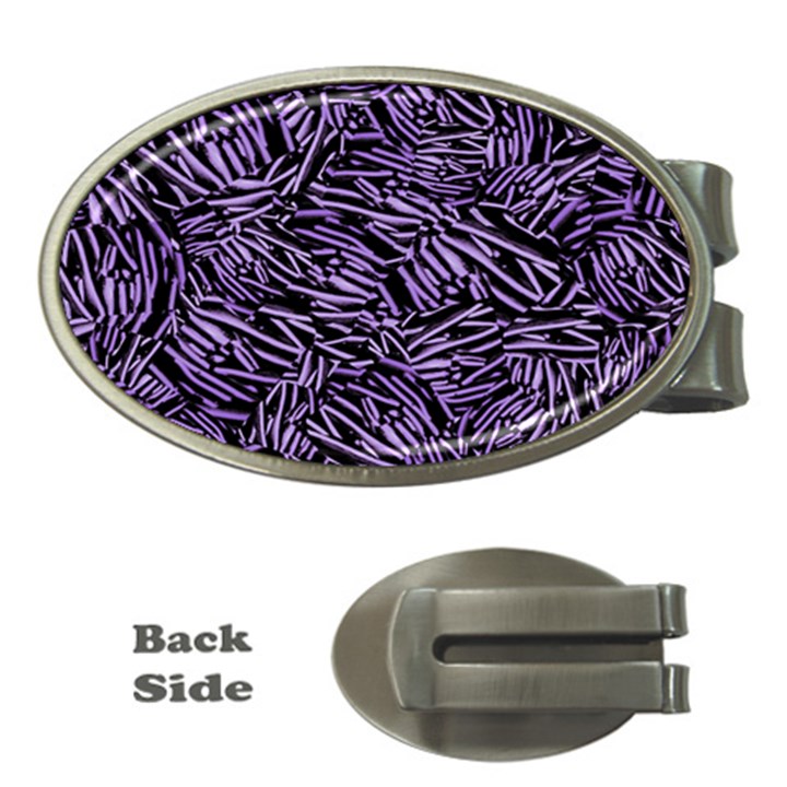 Enigmatic Plum Mosaic Money Clips (Oval) 