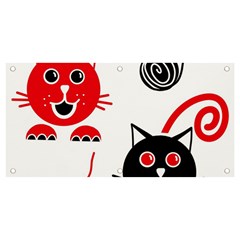 Cat Little Ball Animal Banner And Sign 4  X 2  by Maspions