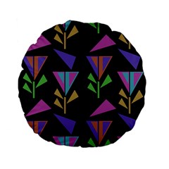 Abstract Pattern Flora Flower Standard 15  Premium Flano Round Cushions