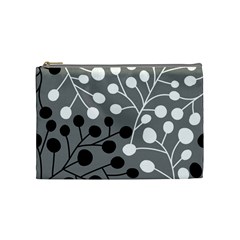 Abstract Nature Black White Cosmetic Bag (medium)