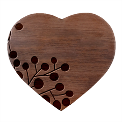 Abstract Nature Black White Heart Wood Jewelry Box