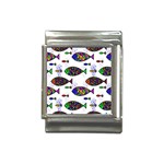 Fish Abstract Colorful Italian Charm (13mm)