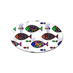 Fish Abstract Colorful Sticker (Oval)