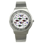 Fish Abstract Colorful Stainless Steel Watch