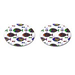 Fish Abstract Colorful Cufflinks (Oval)