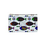 Fish Abstract Colorful Cosmetic Bag (Small)