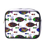 Fish Abstract Colorful Mini Toiletries Bag (One Side)