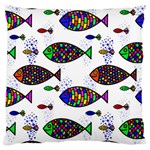 Fish Abstract Colorful Large Cushion Case (Two Sides)
