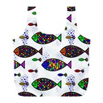Fish Abstract Colorful Full Print Recycle Bag (L)