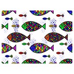 Fish Abstract Colorful Premium Plush Fleece Blanket (Extra Small)