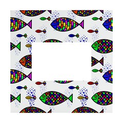 Fish Abstract Colorful White Box Photo Frame 4  X 6  by Maspions