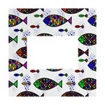 Fish Abstract Colorful White Box Photo Frame 4  x 6 