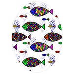 Fish Abstract Colorful UV Print Acrylic Ornament Oval