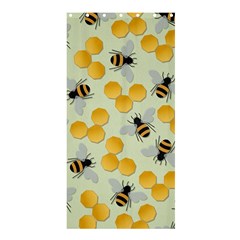 Bees Pattern Honey Bee Bug Honeycomb Honey Beehive Shower Curtain 36  X 72  (stall) 