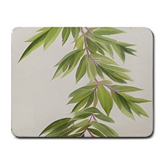 Watercolor Leaves Branch Nature Plant Growing Still Life Botanical Study Small Mousepad by Posterlux