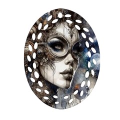 Woman In Space Ornament (oval Filigree)